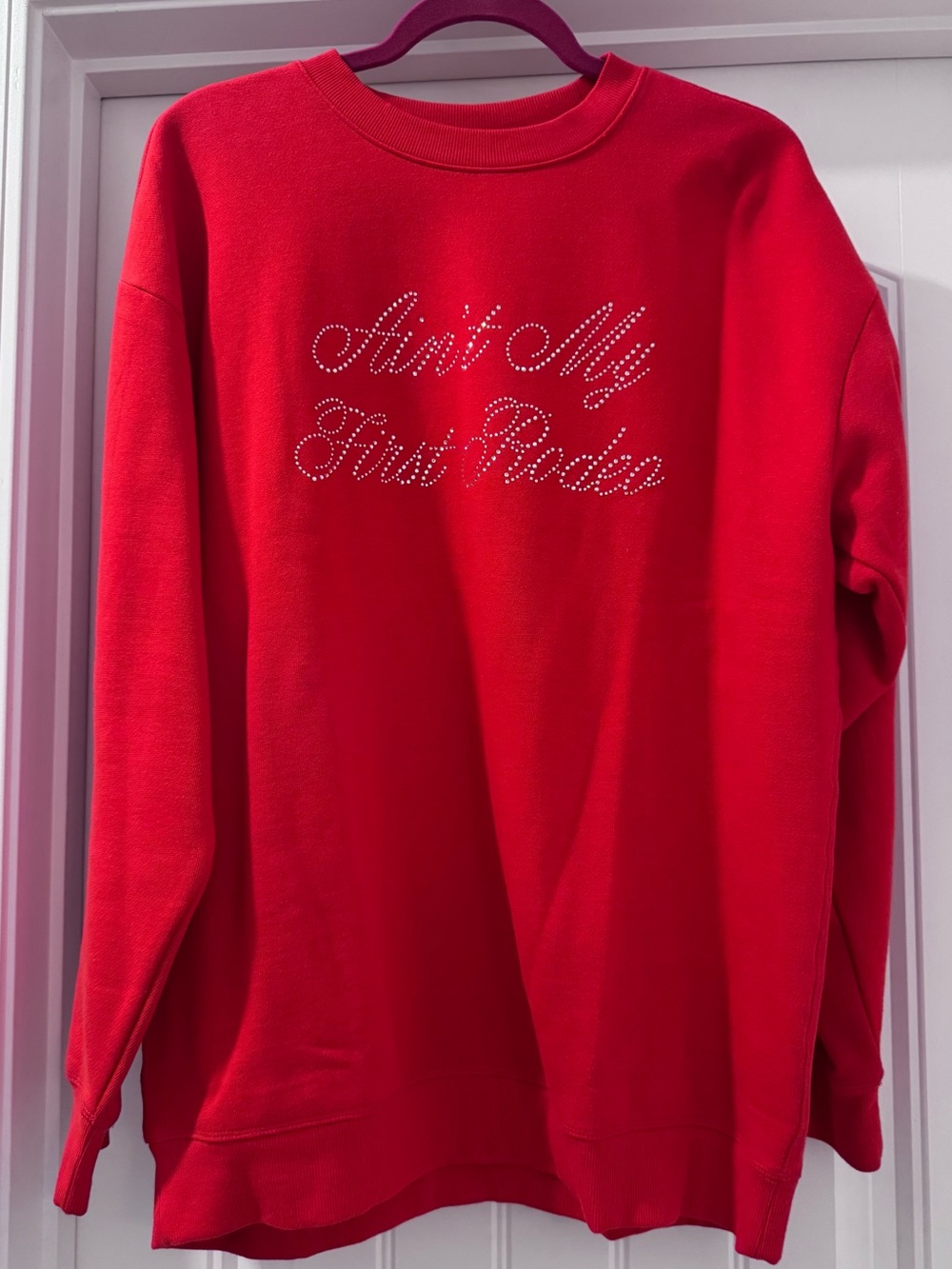 PINK Victoria's Secret Rhinestone Script Sweatshirt